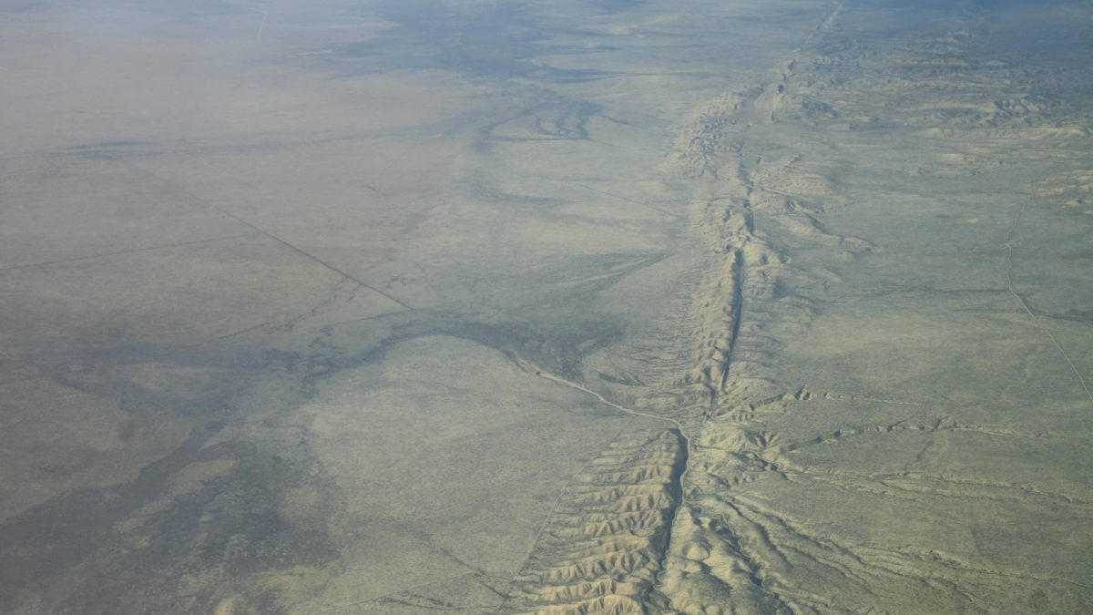 Aerial view San Andreas Fault
